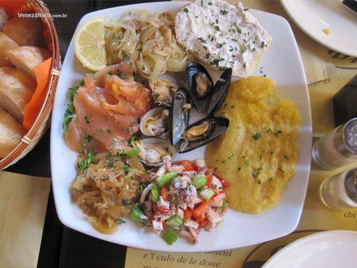 culin&aacute;ria em Veneza